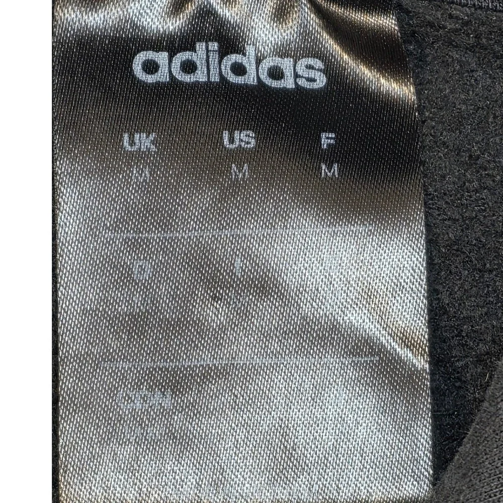 Adidas Mens Essentials 3-Stripes Pullover Hoodie Black White Logo Medium